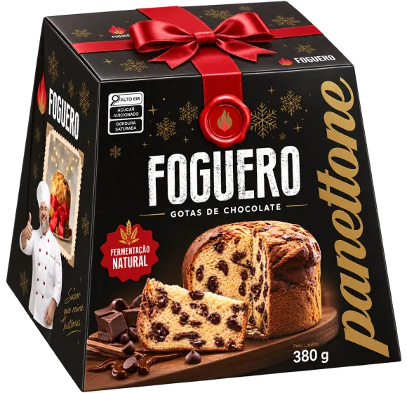 Panettone Foguero Gotas de Chocolate